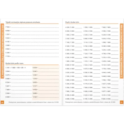 Precvičovanie počítania pre 4. ročník