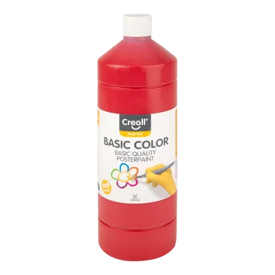 Farby temperové 1000ml CREALL červená