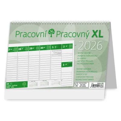 Kalendár stolový 2026 PRACOVNÝ XL