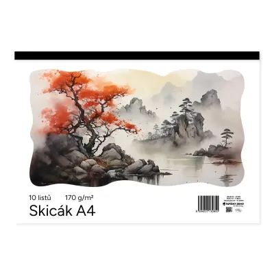 Skicár školský A4/10 listov  170g