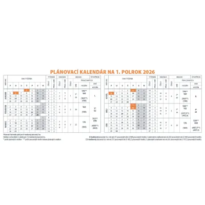 Kalendár stolový 2026 PRACOVNÝ veľký  SK-08 PRESS