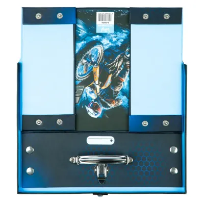 BAAGL Skladací školský kufrík Motorka s kovaním