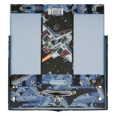 BAAGL Skladací školský kufrík Pixel Space s kovaním