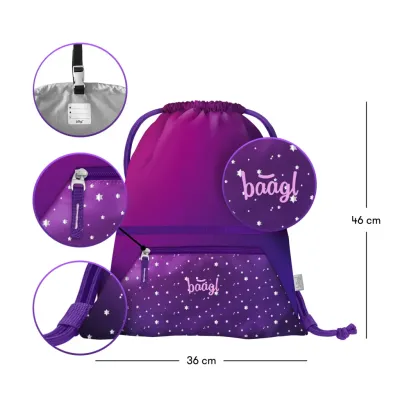 BAAGL Vrecko s priehradkou na zips Srdce