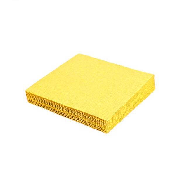 Obrúsky papierové 33x33cm/ 50ks žlté, 2-vrstvové
