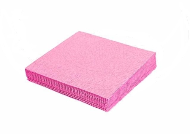 Obrúsky papierové 33x33cm/ 50ks ružové, 2-vrstvové