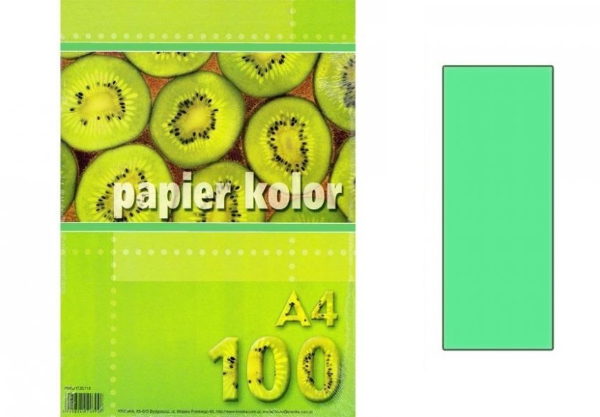 Papier farebný A4 80g  zelený/100ks  501502