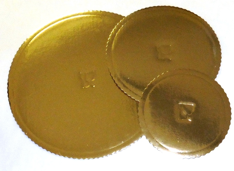 Podložka tortová lepenka kruh zlatá  36 cm/5ks