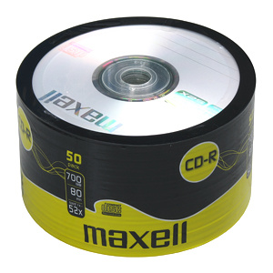 CD-R MAXELL 700MB  52x/50ks  spindel