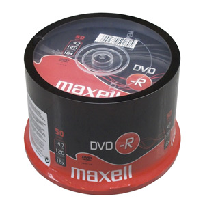 DVD-R MAXELL 4.7GB 16X/50ks cakebox