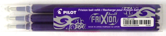 Tuha gumovacia do pera PILOT FRIXION Ball 0,7/3ks fialová