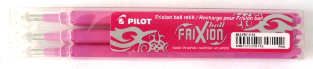 Tuha gumovacia do pera PILOT FRIXION Ball 0,7/3ks ružová