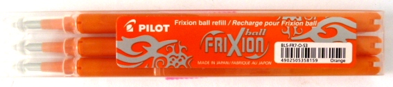 Tuha gumovacia do pera PILOT FRIXION Ball 0,7/3ks oranžová