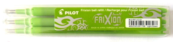 Tuha gumovacia do pera PILOT FRIXION Ball 0,7/3ks zelená svetlá