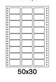 Etikety tabelačné  50x30 - 3R/100 hárkov