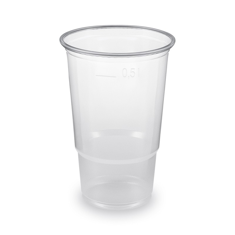 Plastový pohár 0,50l / 50ks priehľadný 73216
