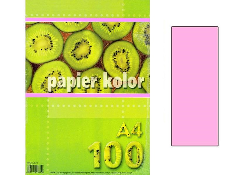 Papier farebný A4 80g  ružový sv./100ks  100040