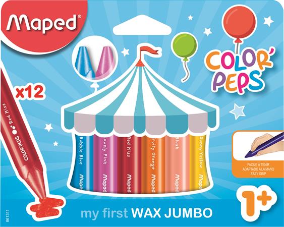 Voskovky MAPED Color Peps Maxi Wax / 12 farebné ceruzky