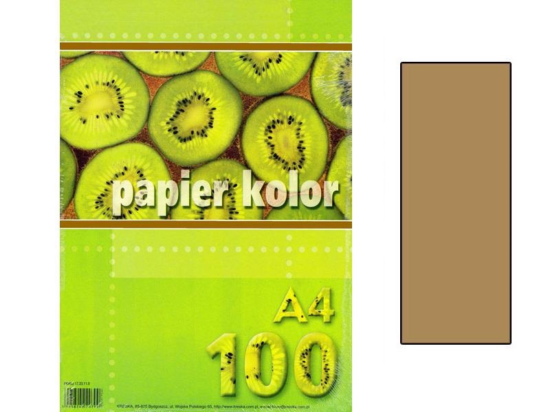 Papier farebný A4 80g  hnedý/100ks  100897