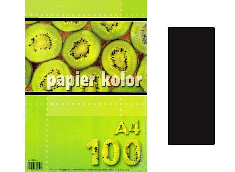 Papier farebný A4 80g  čierny/100ks  100095