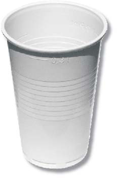 Plastový pohár 0,30l /100 ks, biely PP