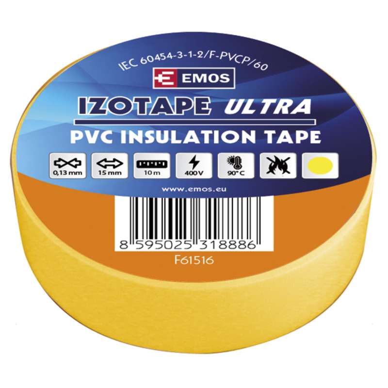 Páska izolačná PVC 15mm/10m žltá F61516