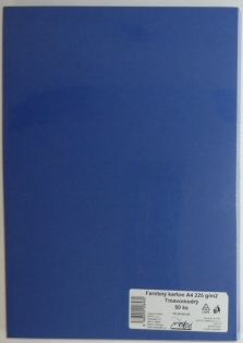 Výkresy farebné A4, 225g/50ks, modré tmavé