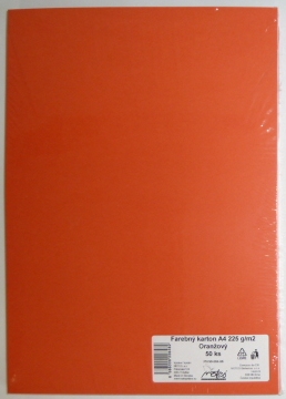 Výkresy farebné A4, 225g/50ks, oranžové