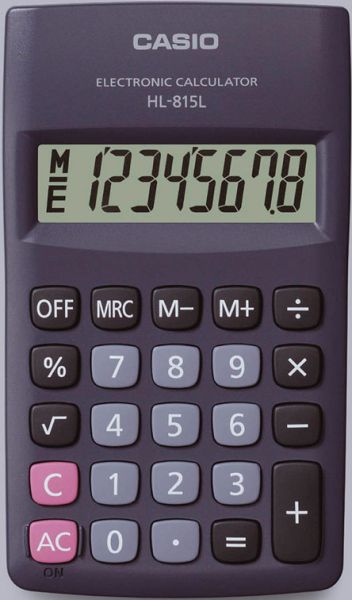 Kalkulačka CASIO HL-815L BK, RP 0,07 EUR/ks