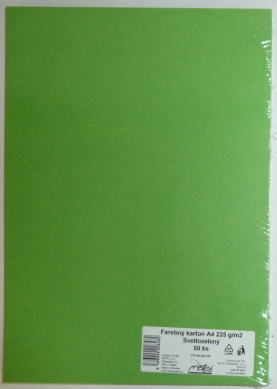 Výkresy farebné A4, 225g/50ks, zelené svetlé