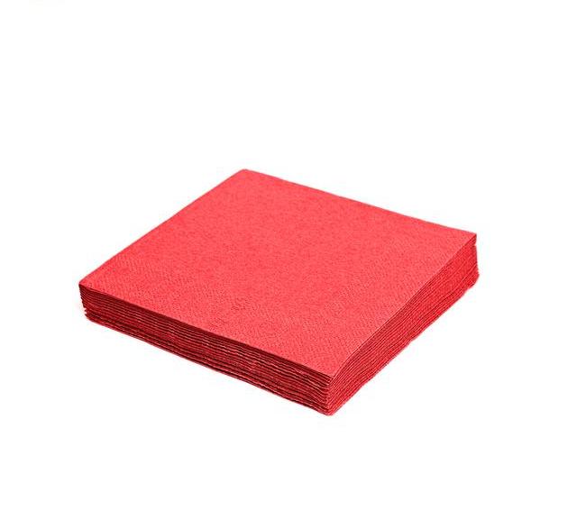 Obrúsky papierové 33x33cm/ 50ks červené, 2-vrstvové