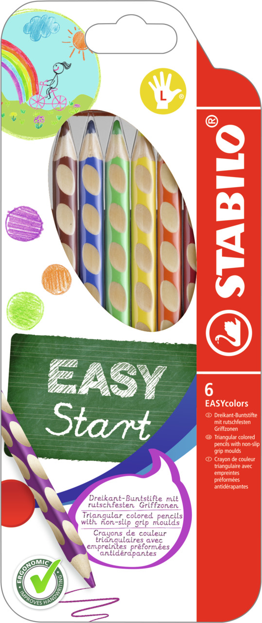 Ceruzky STABILO EASYcolors/ 6 3HR ľavák  farebná súprava