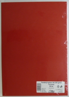Výkresy farebné A4, 225g/50ks, červené