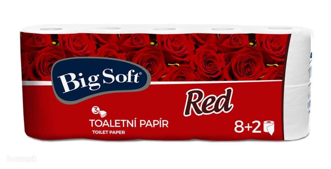 Toaletný papier BigSoft Soft Red 8+2, 3-vrstvový