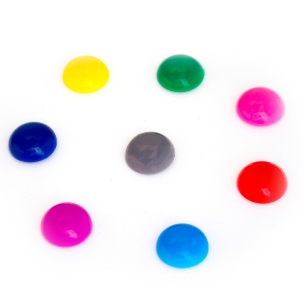 Magnety farebné okrúhle 20mm/8ks, D.RECT
