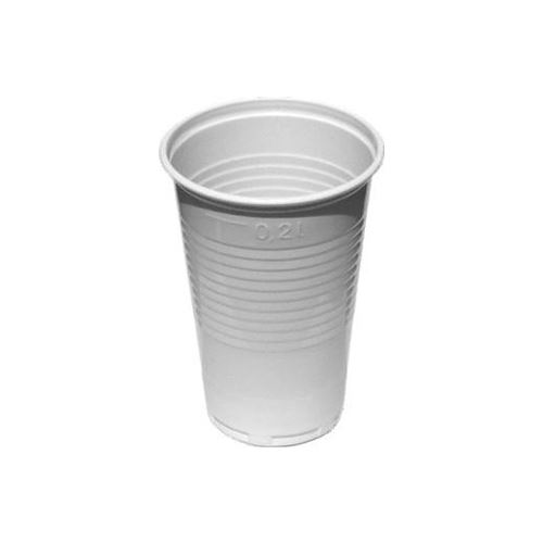 Plastový pohár 0,20l / 15 ks biely PP - D