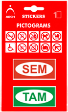 Informačné piktogramy v blistri - SEM + TAM    10 x 17 cm
