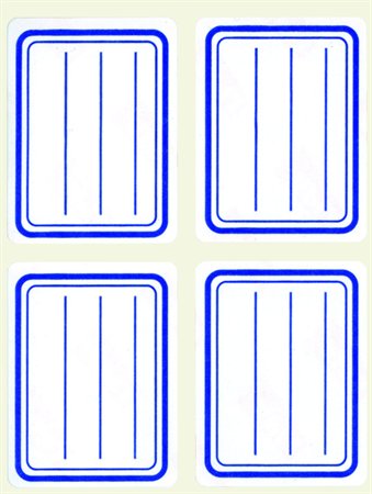 Etikety APLI na zošity linajkové modré 38x50 mm 20 ks v bal