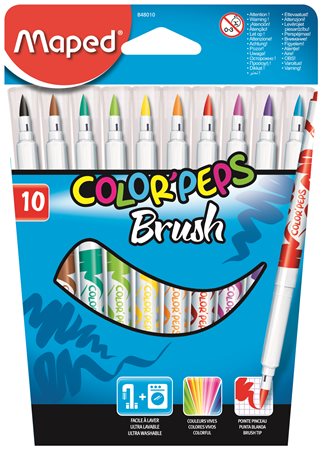 Popisovač MAPED Color Peps Brush/10ks