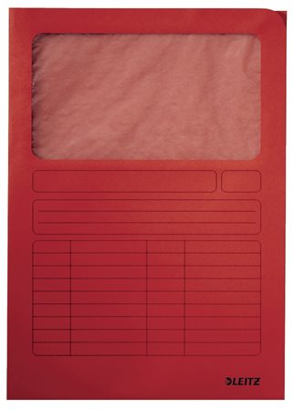 Zakladacie zložky s okienkom A4 LEITZ červená