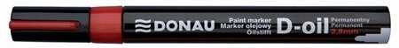 Popisovač DONAU D-oil lakový 2,8mm červený olejový