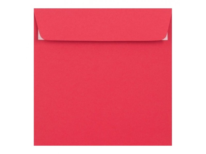 Poštové obálky  farebné 155x155 s odtrh. pásikom/5ks ružové