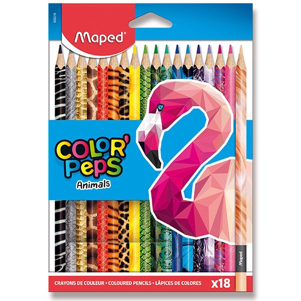 Ceruzky MAPED/18 3HR farebná súprava ANIMALS