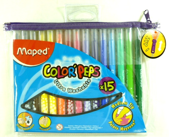 Popisovač MAPED Color Peps/15ks v púzdre na zips O