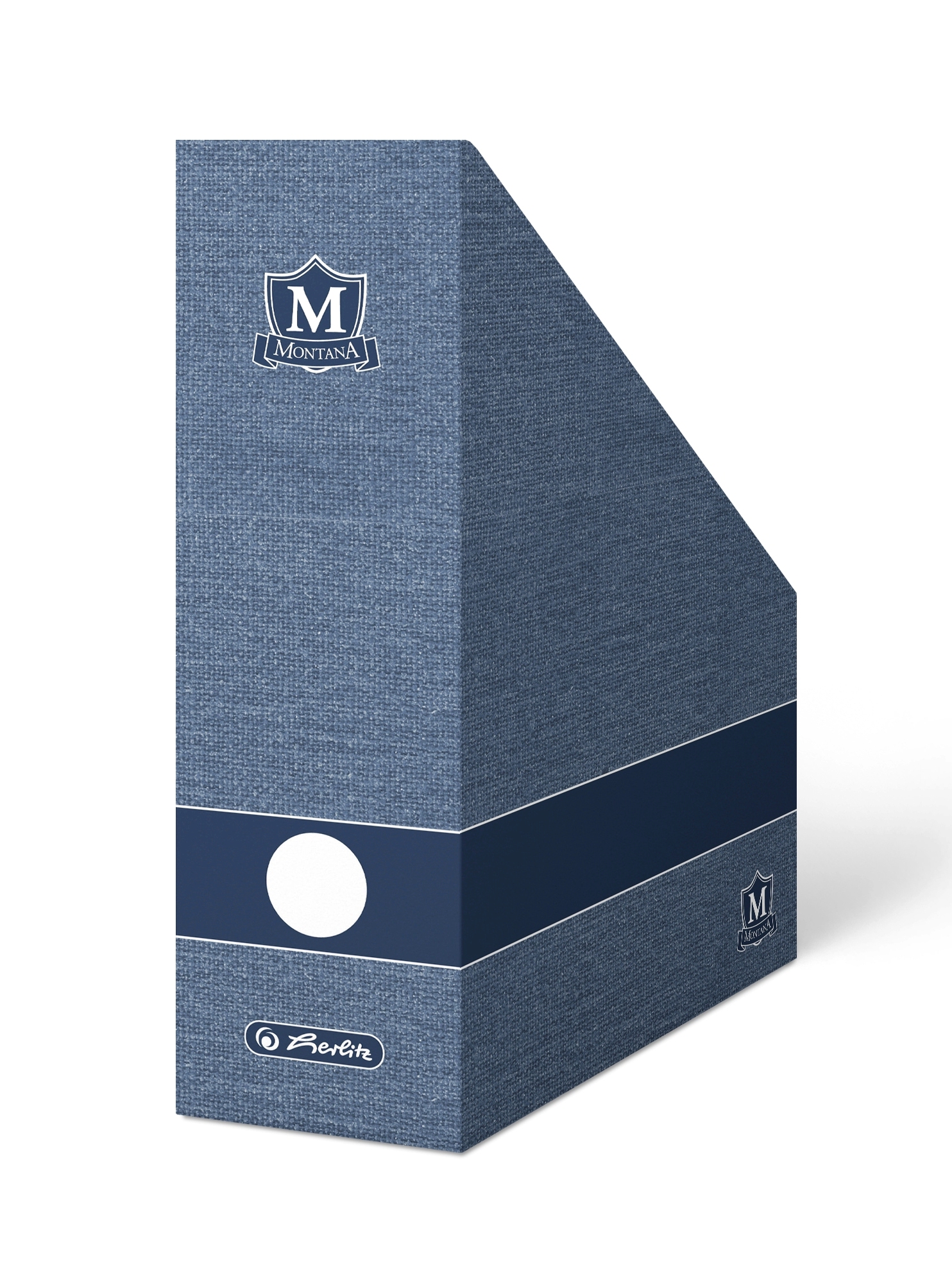 Stojan na spisy kartónový MONTANA  modrý 110mm NEW
