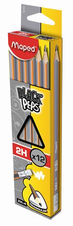 Ceruzka MAPED Black Peps 2H s gumou
