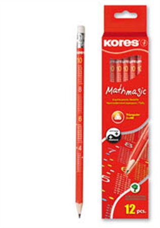 Ceruzka KORES grafitová HB s gumou Mathmagic
