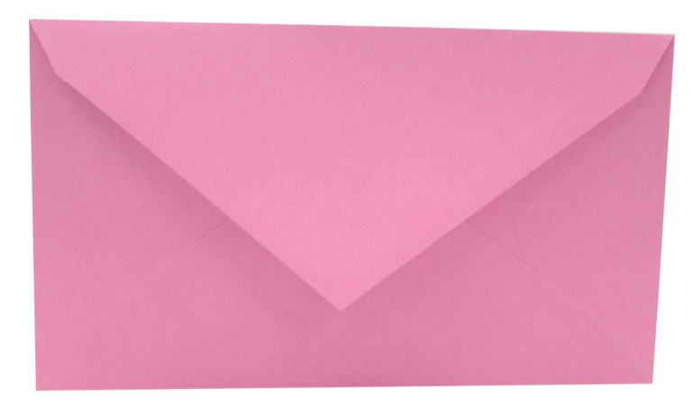 Poštové obálky  farebné DL/6ks ružové balíčkované