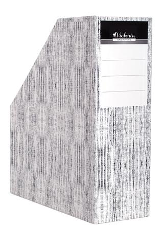 Stojan na spisy kartónový VICTORIA Textil 90 mm