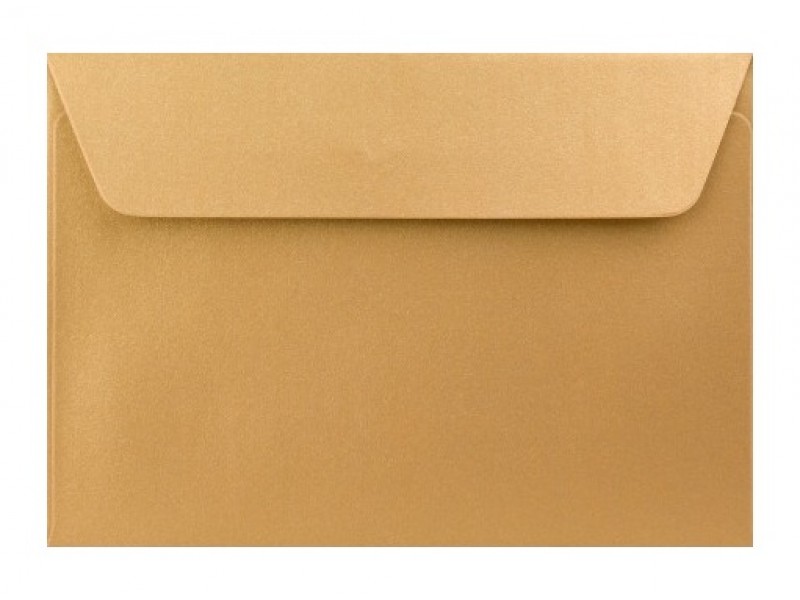 Poštové obálky  farebné metalické C6/5ks zlatá perleťová
